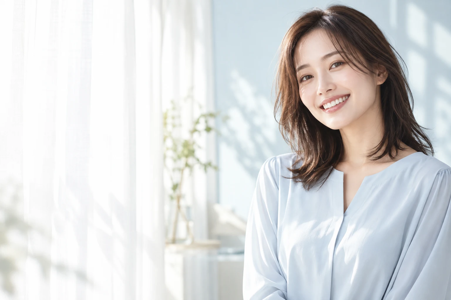 美歯口ホワイトニング詳細ページの女性モデル