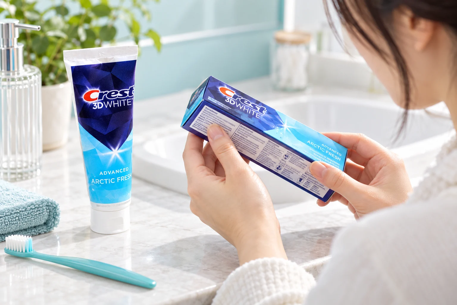 Crestの商品表示を手に取って確認するイメージ