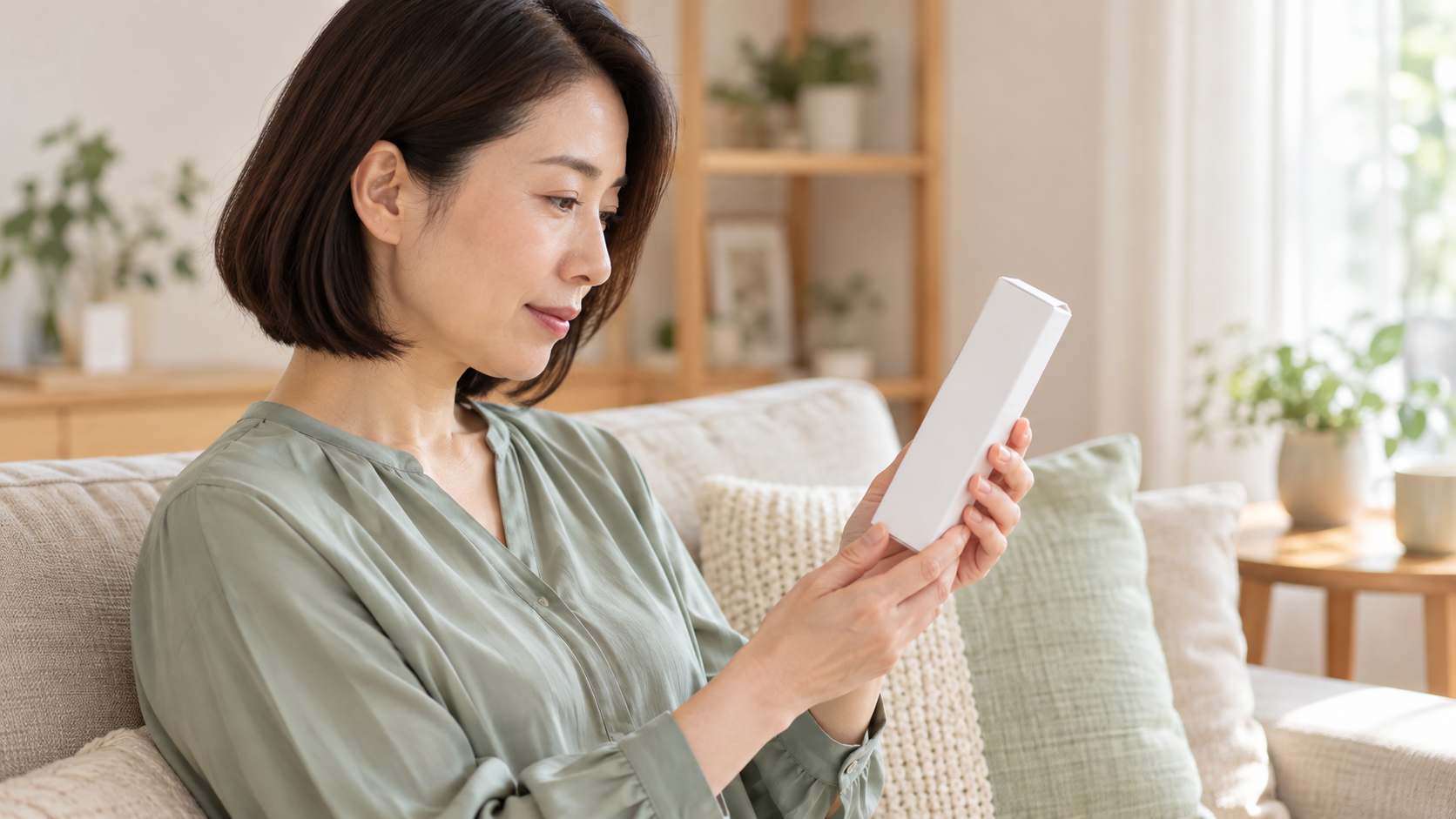 歯磨き粉について確認する女性のイメージ